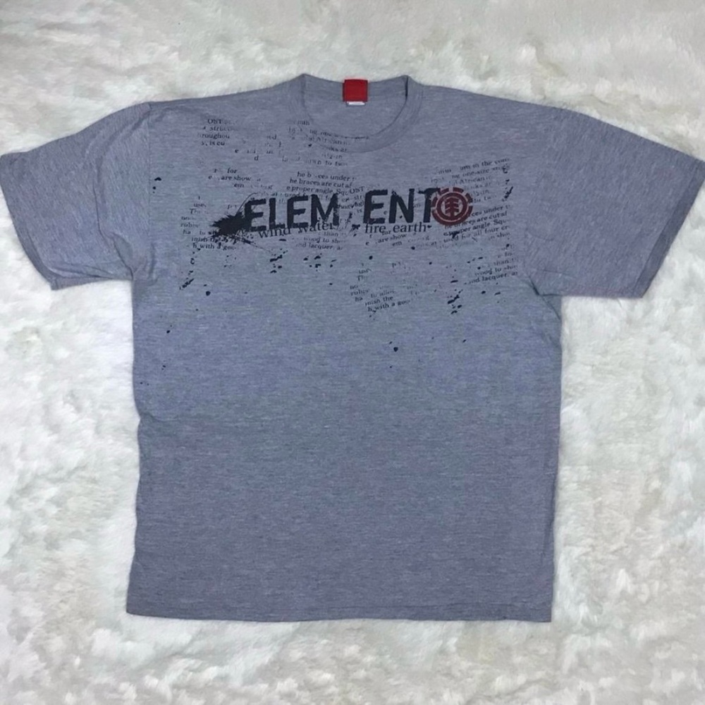 Vintage Y2K ELEMENT Skate T-Shirt - BAM MARGERA - Heather Grey - Skateboarding